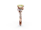 Rose gold Fancy Yellow Radiant  Solitaire Marquise Twist Band with Six-Prong Setting_47