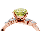 Rose gold Fancy Yellow Radiant  Solitaire Marquise Twist Band with Six-Prong Setting_49