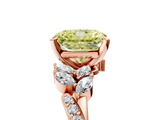 Rose gold Fancy Yellow Radiant  Solitaire Marquise Twist Band with Six-Prong Setting_50