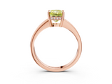 Rose gold Fancy Yellow Radiant  Solitaire Pavé Band Prong Setting Ring_23