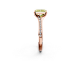 Rose gold Fancy Yellow Radiant  Solitaire Pavé Band with Four-Prong Setting_47