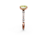 Rose gold Fancy Yellow Radiant  Solitaire Pavé Diamond Engagement Ring with Four-Prong Setting_44