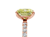 Rose gold Fancy Yellow Radiant  Solitaire Pavé Diamond Engagement Ring with Four-Prong Setting_47
