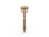 Rose gold Fancy Yellow Radiant  Solitaire Pavé Diamond Milgrain Engagement Ring with Four-Prong Setting_22