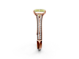 Rose gold Fancy Yellow Radiant  Solitaire Pave Split Shank Engagement Ring with Six-Prong Setting_39