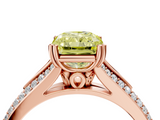 Rose gold Fancy Yellow Radiant  Solitaire Pave Split Shank Engagement Ring with Six-Prong Setting_41