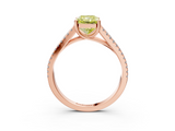 Rose gold Fancy Yellow Radiant  Solitaire Split Shank Pavé Diamond Engagement Ring_390