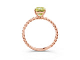 Rose gold Fancy Yellow Radiant  Solitaire Twist Band Ring with Four-Prong Setting_71