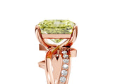 Rose gold Fancy Yellow Radiant  Solitaire Twist Band with Pavé Accents and Four-Prong Setting_25