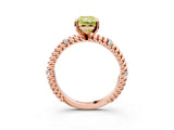 Rose gold Fancy Yellow Radiant  Solitaire Twisted Band Prong Set Engagement Ring_64