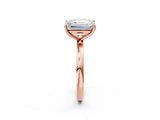 Rose gold Fancy Yellow Radiant  and Emerald Cut Toi Moi Ring with Prong Setting_49