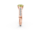 Rose gold Fancy Yellow Round  Brilliant Channel-Set Solitaire Ring with Four-Prong Setting_18