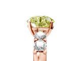 Rose gold Fancy Yellow Round  Brilliant Cut Diamond Five-Stone Prong Set Engagement Ring with Channel Band_5