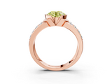Rose gold Fancy Yellow Round  Brilliant Diamond Channel Set Wide Band Ring with Bezel Setting_3