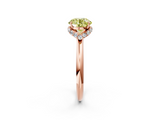 Rose gold Fancy Yellow Round  Brilliant Solitaire Engagement Ring with Six-Prong Setting and Classic Band_2