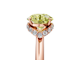 Rose gold Fancy Yellow Round  Brilliant Solitaire Engagement Ring with Six-Prong Setting and Classic Band_5