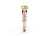 Rose gold Fancy Yellow Round Cut Brilliant Diamond Pavé Band with Six-Prong Setting_14
