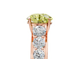 Rose gold Fancy Yellow Round Cut Brilliant Diamond Pavé Band with Six-Prong Setting_17