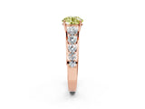Rose gold Fancy Yellow Round Cut Brilliant Diamond Pavé Band with Six-Prong Setting_2