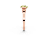 Rose gold Fancy Yellow Round Cut Brilliant Solitaire Diamond Ring with Channel Set Band and Bar Prong Setting_2