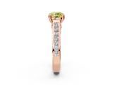 Rose gold Fancy Yellow Round  Cut Channel Set Solitaire Engagement Ring with Prong Setting_2