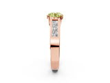 Rose gold Fancy Yellow Round Cut Cut Channel Set Solitaire Ring with Four-Prong Setting_2