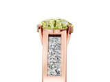 Rose gold Fancy Yellow Round Cut Cut Channel Set Solitaire Ring with Four-Prong Setting_5