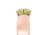 Rose gold Fancy Yellow Round Cut Cut Diamond Channel Set Solitaire Ring with Four-Prong Setting_5