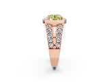 Rose gold Fancy Yellow Round Cut Cut Halo Split Shank Prong Set Ring_2