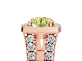 Rose gold Fancy Yellow Round Cut Cut Halo Split Shank Prong Set Ring_5