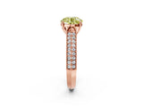 Rose gold Fancy Yellow Round Cut Cut Pave Split Shank Engagement Ring with Four-Prong Setting_2