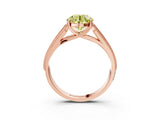 Rose gold Fancy Yellow Round Cut Cut Pave Split Shank Engagement Ring with Four-Prong Setting_3