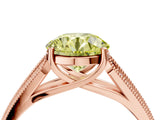 Rose gold Fancy Yellow Round Cut Cut Pave Split Shank Engagement Ring with Four-Prong Setting_4