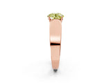 Rose gold Fancy Yellow Round Cut Diamond Channel Set Solitaire Ring with Four-Prong Setting_14