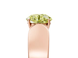 Rose gold Fancy Yellow Round Cut Diamond Channel Set Solitaire Ring with Four-Prong Setting_17