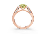 Rose gold Fancy Yellow Round Cut Diamond Channel Set Solitaire Ring with Four-Prong Setting_51