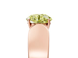 Rose gold Fancy Yellow Round Cut Diamond Channel Set Solitaire Ring with Four-Prong Setting_53