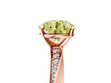 Rose gold Fancy Yellow Round Cut Diamond Engagement Ring with Side Stone Accents and Four-Prong Setting_65