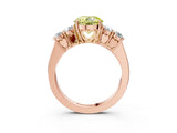 Rose gold Fancy Yellow Round  Cut Diamond Five-Stone Prong Set White Gold Ring_54