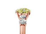 Rose gold Fancy Yellow Round  Cut Diamond Five-Stone Prong Set White Gold Ring_56
