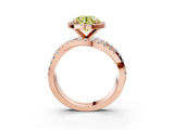 Rose gold Fancy Yellow Round Cut Diamond Halo Ring with Round Split Shank and Prong Setting_39