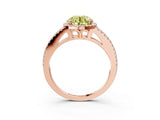 Rose gold Fancy Yellow Round Cut Diamond Halo Split Shank Engagement Ring_42