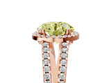 Rose gold Fancy Yellow Round Cut Diamond Halo Split Shank Engagement Ring_44