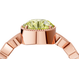 Rose gold Fancy Yellow Round  Cut Diamond Milgrain Marquise Band with Prong Setting_7
