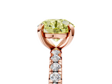 Rose gold Fancy Yellow Round  Cut Diamond Pavé Band with Four-Prong Setting_5