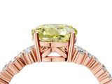 Rose gold Fancy Yellow Round Cut Diamond Scattered Round Accent Ring with Prong Setting_16