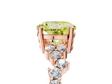 Rose gold Fancy Yellow Round Cut Diamond Scattered Round Accent Ring with Prong Setting_17