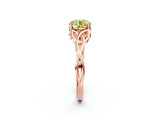 Rose gold Fancy Yellow Round Cut Diamond Solitaire Celtic Knot Ring with Four-Prong Setting_19