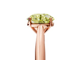Rose gold Fancy Yellow Round Cut Diamond Solitaire Engagement Ring with Cathedral Setting and Four-Prong Mount_89
