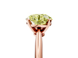 Rose gold Fancy Yellow Round Cut Diamond Solitaire Engagement Ring with Classic Band and Four-Prong Setting_22